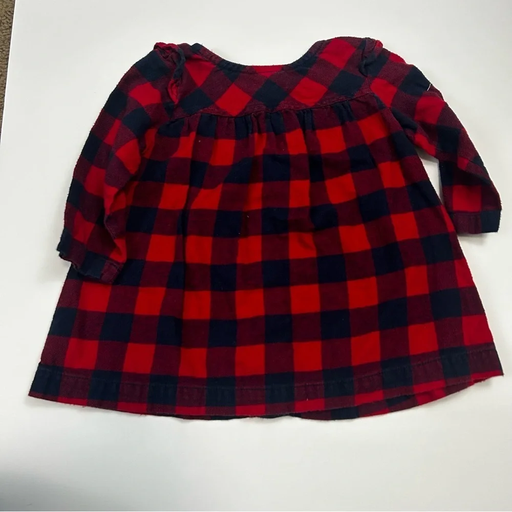 Hanna Andersson Red Navy Plaid Dress Baby 12–18M